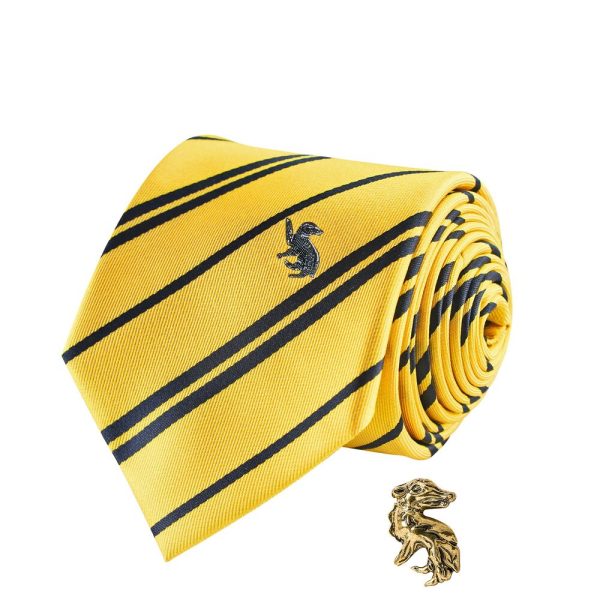 Corbata de lujo Hogwarts Harry Potter de la casa Hufflepuff con pin incluido