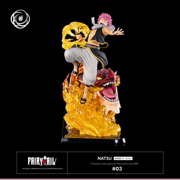 Figura de Natsu de Fairy Tail con Ikigai de la marca Tsume en escala 1/6.