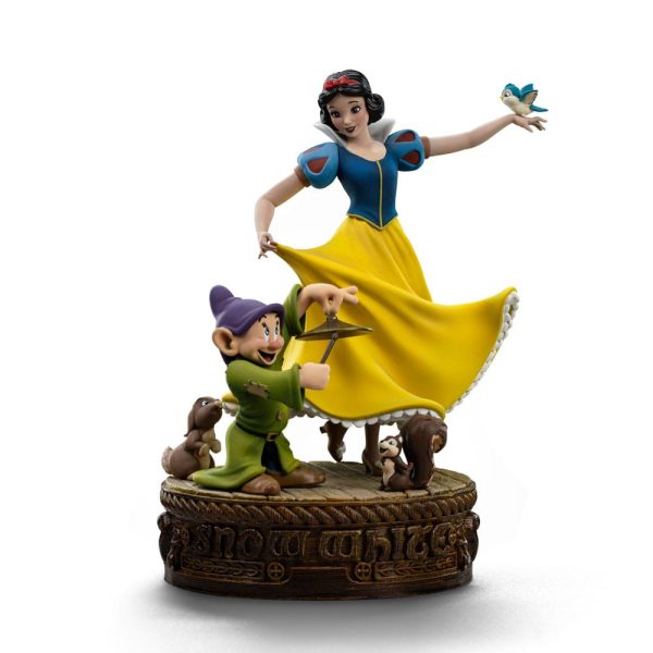 Estátua Snow White and the Seven Dwarfs 1/10 Art Scale - Snow White y Dopey, 21 cm - ¡Colecciónalos!