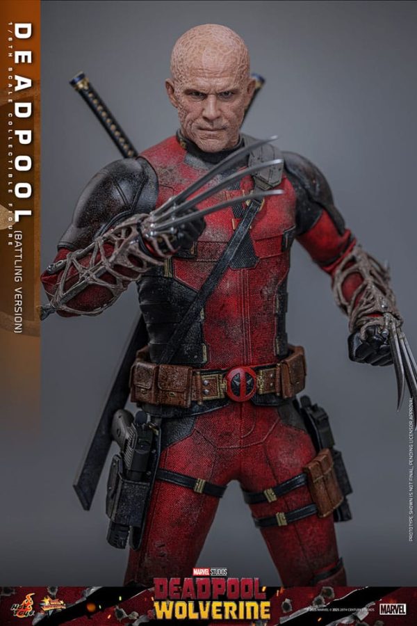 Figura Deadpool y Wolverine Movie Masterpiece 1/6 Deadpool (Versión de Batalla) de 31 cm - ¡Colección de lujo! - Imagen 4