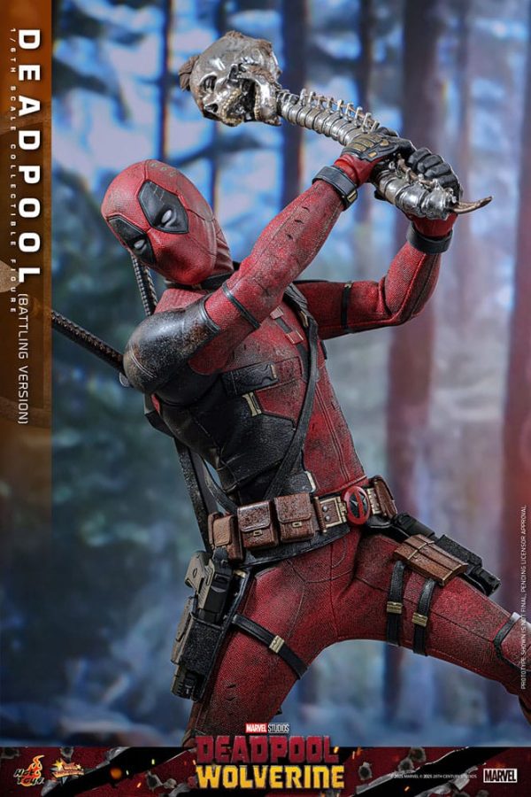 Figura Deadpool y Wolverine Movie Masterpiece 1/6 Deadpool (Versión de Batalla) de 31 cm - ¡Colección de lujo! - Imagen 6