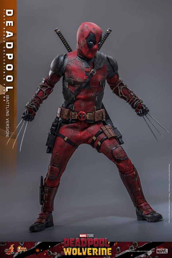 Figura Deadpool y Wolverine Movie Masterpiece 1/6 Deadpool (Versión de Batalla) de 31 cm - ¡Colección de lujo! - Imagen 7