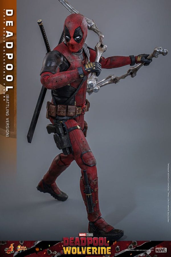 Figura Deadpool y Wolverine Movie Masterpiece 1/6 Deadpool (Versión de Batalla) de 31 cm - ¡Colección de lujo! - Imagen 8