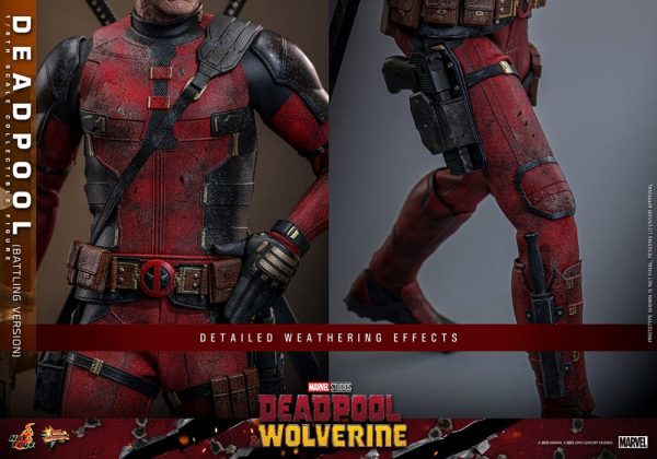 Figura Deadpool y Wolverine Movie Masterpiece 1/6 Deadpool (Versión de Batalla) de 31 cm - ¡Colección de lujo! - Imagen 12