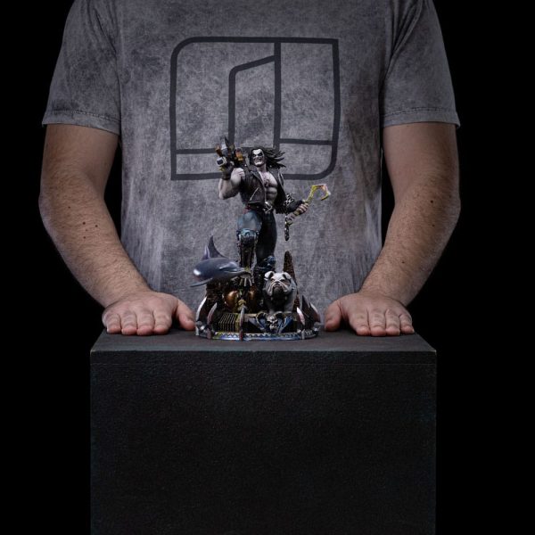 Figura de Lobo Desatado en Escala 1/10 con Base de Arte de 24 cm - Imagen 9