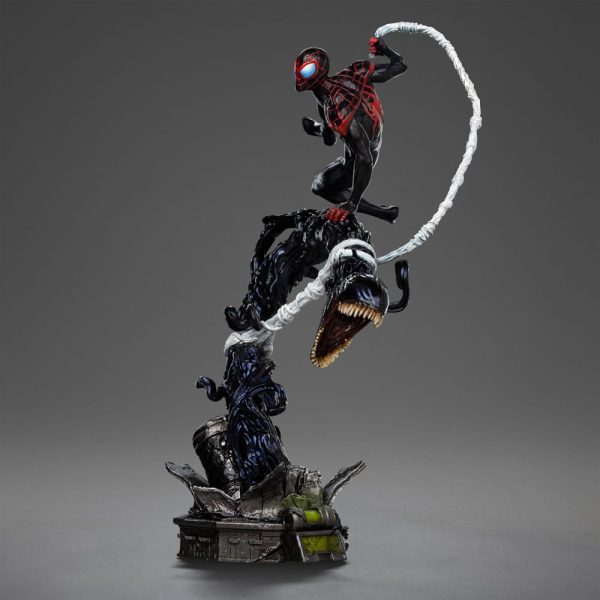 Estátua 1/10 Diorama BDS Art Scale de Spider-Man vs Villanos con Miles Morales de 32 cm de altura - Imagen 3