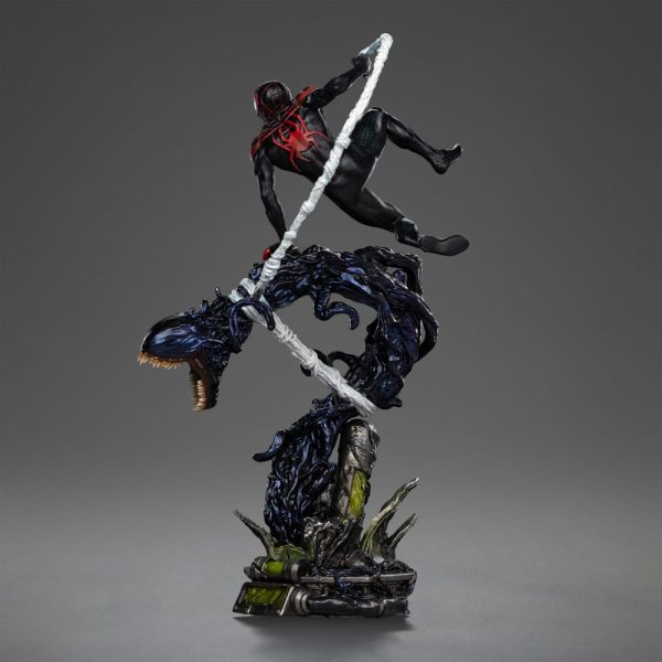 Estátua 1/10 Diorama BDS Art Scale de Spider-Man vs Villanos con Miles Morales de 32 cm de altura - Imagen 4
