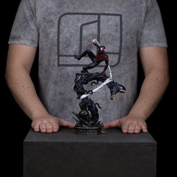Estátua 1/10 Diorama BDS Art Scale de Spider-Man vs Villanos con Miles Morales de 32 cm de altura - Imagen 9