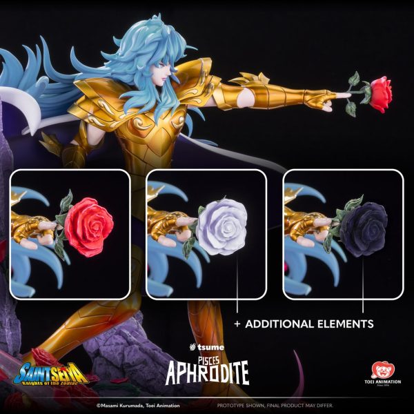Estatua de alta calidad de Tsume Arts HQS+ del personaje Piscis Aphrodite de Saint Seiya. - Imagen 18