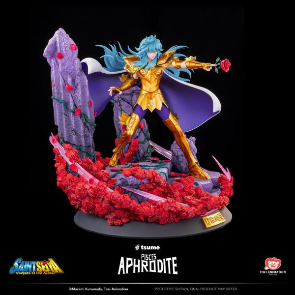 Estatua de alta calidad de Tsume Arts HQS+ del personaje Piscis Aphrodite de Saint Seiya.