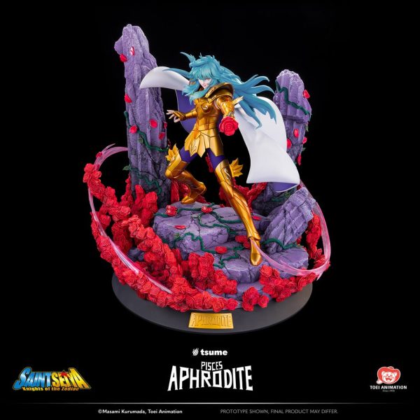 Estatua de alta calidad de Tsume Arts HQS+ del personaje Piscis Aphrodite de Saint Seiya. - Imagen 8