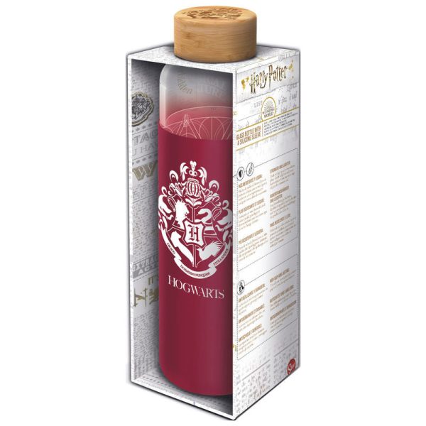 Botella de cristal de 585ml con diseño de Harry Potter y funda de silicona - Imagen 2