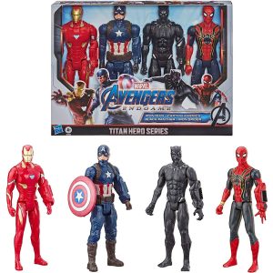 Pack de 4 figuras de la serie Titan Hero de Marvel de 30cm en blister