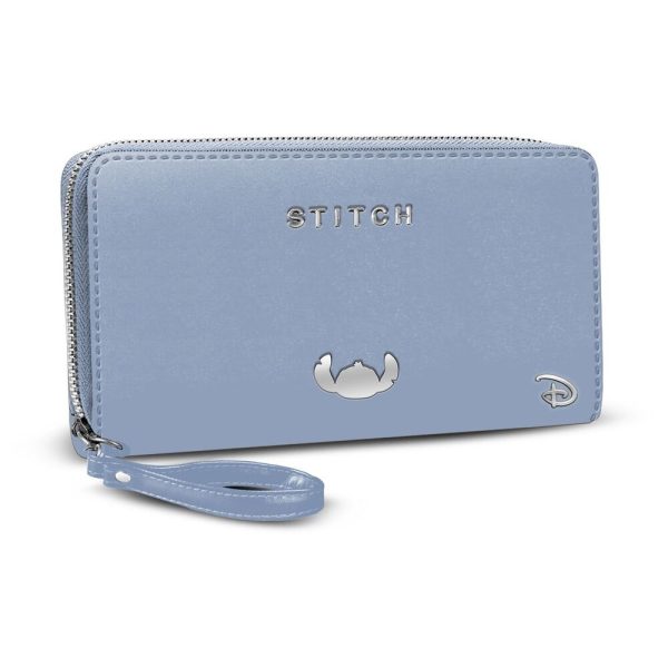 Cartera Disney con costuras en crema y detalle de estrellas