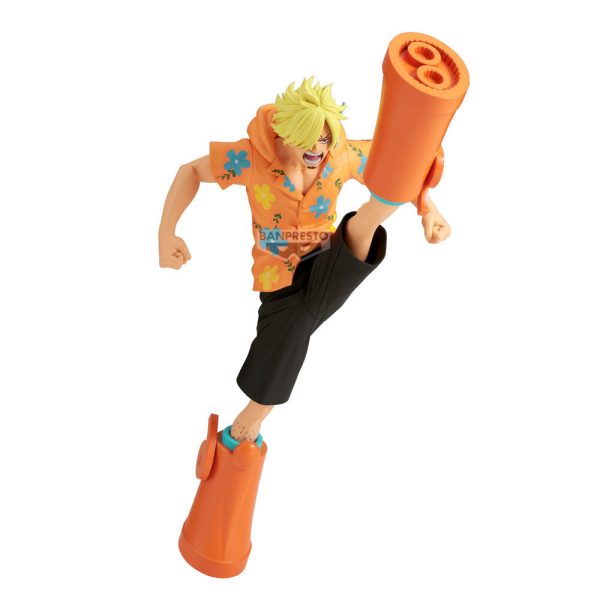 Figura de Sanji de One Piece con detallado registro de batalla - 21cm