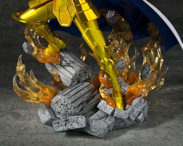 Estátua de PVC de Gemini Saga de 21 cm de la colección Saint Seiya Figuarts ZERO con acabado metálico. - Imagen 6