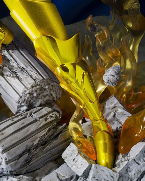 Estátua de PVC de Gemini Saga de 21 cm de la colección Saint Seiya Figuarts ZERO con acabado metálico. - Imagen 10