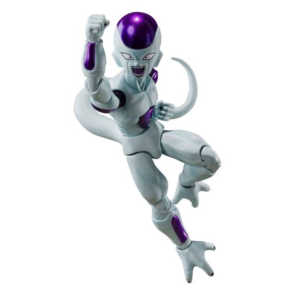 Figura de Frieza en su cuarta forma de Dragon Ball Z, de la serie S.H. Figuarts, con una altura de 12 cm.