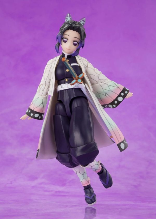 Figura de Shinobu Kocho de 13cm de altura inspirada en el personaje de Demon Slayer Kimetsu no Yaiba, perteneciente a la colección SH Figuarts.