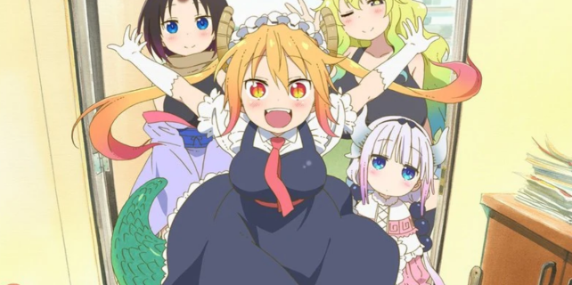 Visual promocional de Miss Kobayashi's Dragon Maid: Samishigariya no Ryū, lo nuevo de Kyoto Animation para este verano.