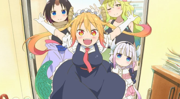 Visual promocional de Miss Kobayashi's Dragon Maid: Samishigariya no Ryū, lo nuevo de Kyoto Animation para este verano.