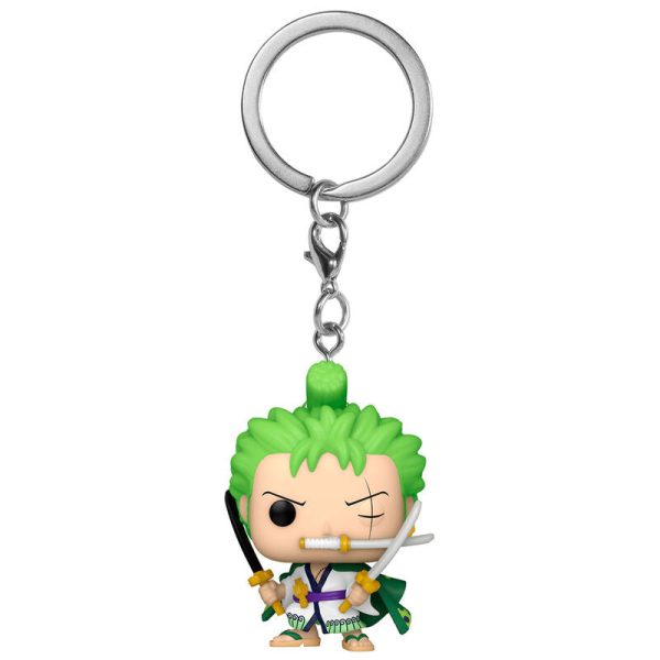 Llavero de colección de tamaño reducido de One Piece que representa al personaje Roronoa Zoro. - Imagen 2