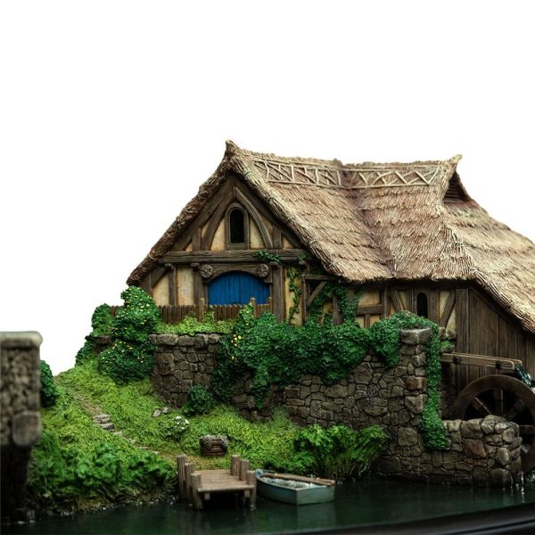 Figura en miniatura del molino y puente de Hobbiton de El Hobbit, con dimensiones de 31 x 17 cm. - Imagen 4