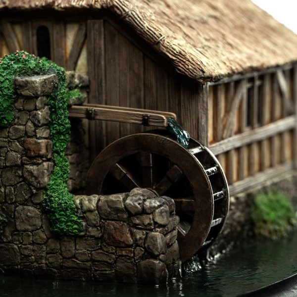 Figura en miniatura del molino y puente de Hobbiton de El Hobbit, con dimensiones de 31 x 17 cm. - Imagen 5