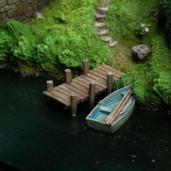 Figura en miniatura del molino y puente de Hobbiton de El Hobbit, con dimensiones de 31 x 17 cm. - Imagen 6
