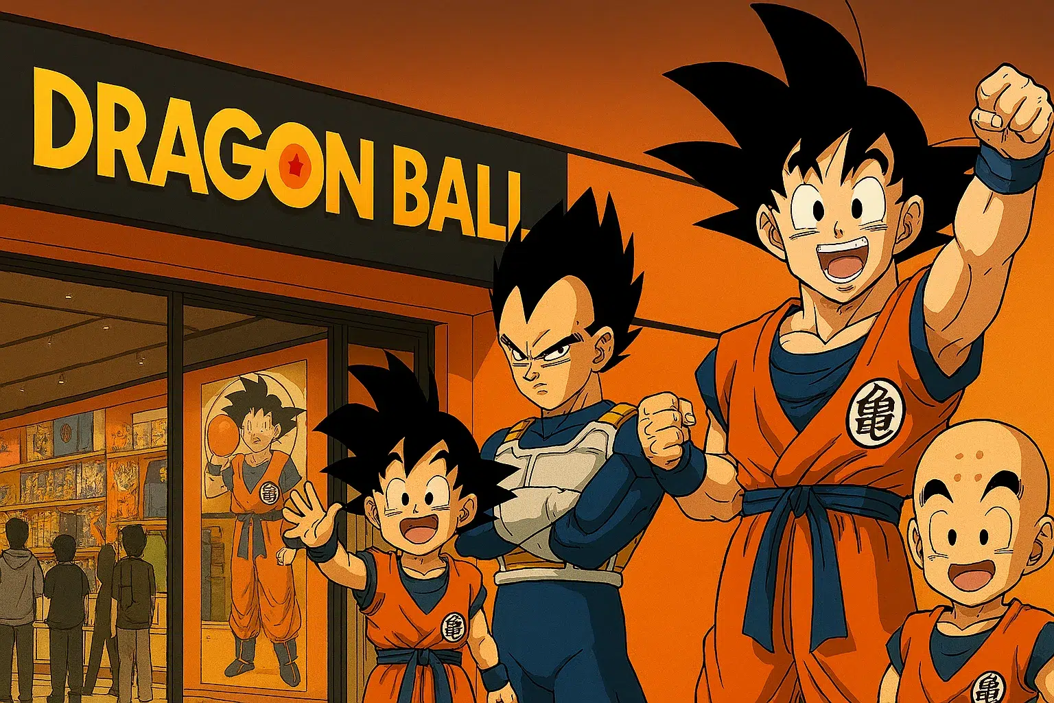 Primera tienda oficial de Dragon Ball en Japón con merchandising y decoración por el 40 aniversario.
